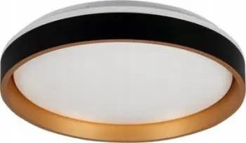 Plafon tavani Kanlux SOLN LED 17.5W, 3000K, i zi me të artë
