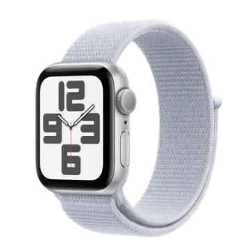 Apple Watch SE2 v3 GPS, 40mm, Silver Aluminum Case with Blue Cloud Sport Loop