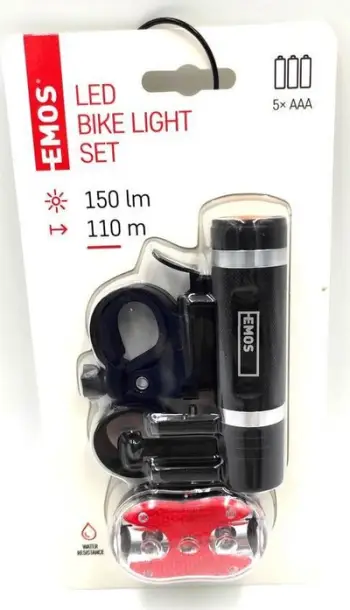 Set drita biçiklete EMOS P3920, LED, 150 lm, i zi