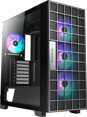 Kuti PC AZZA NEO 500, ATX Mid Tower, xham i temperuar, 4x 120mm ARGB, e zezë argjendi