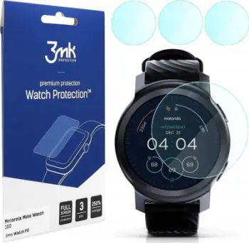 Xham mbrojtës 3MK FlexibleGlass për Motorola Moto Watch 100, hibrid, antibakterial, transparent