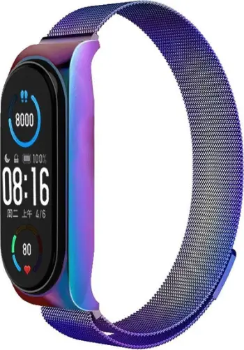 Rrip metalik për Xiaomi Mi Band 7, rrjetë çeliku, mbyllje magnetike, shumëngjyrëshe