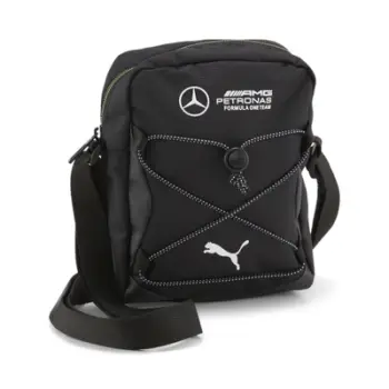 Çantë shpatulle Puma MAPF1 Portable, rrip i rregullueshëm, dizajn sportiv, e zezë