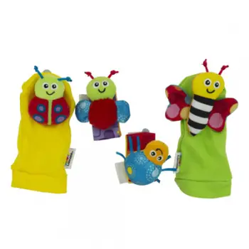 Set lodrash për bebe Tomy Lamaze Little Bugs LC27634, çorape dhe rrotulla me zile, shumëngjyrësh