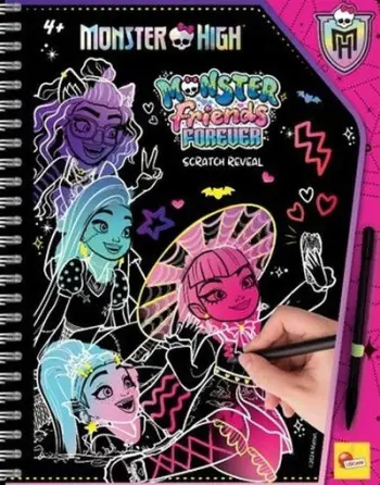 Fletore vizatimi LISCIANI Monster High Monster Friends Forever, 44 faqe, me efekt ari shkëlqim dhe ylber, shumëngjyrëshe