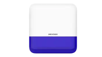 Sirenë e jashtme pa tela Hikvision AX PRO DS-PS1-E-WE, wireless 868MHz, alarm akustik dhe optik, blu
