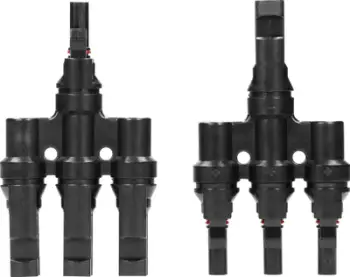 Distribues 3xMC4 Type T për panele fotovoltaike, 3 dalje, i zi