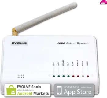 Alarm pa tela Evolveo Sonix, GSM, kontroll për Android dhe iPhone, i bardhë