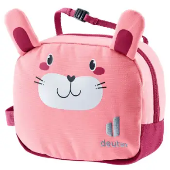 Çantë tualeti për fëmijë Deuter Kids Wash Bag, kompakte, me ndarje rrjete, rozë Blossom Raspberry