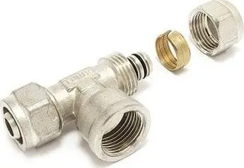 T lidhëse kompresioni Comap TurboSKIN 9469516 02, 20x2 mm, 3/4", metalike
