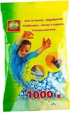 Set rruaza hekurosëse SES Creative Iron on Beads, 1000 copë, blu qielli