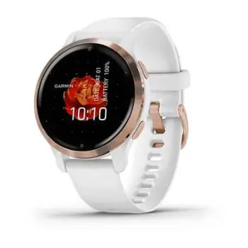 Ora smartwatch Garmin Venu 2S, 40mm, AMOLED, GPS, e bardhë me rozë gold