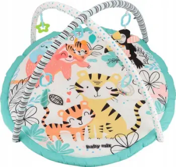 Tapet loje me hark Baby Mix Tigger and Friends, diametër 90 cm, me lodra të varura, shumëngjyrësh
