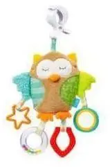 Lodër aktiviteti për bebe Fehn Sleeping Forest Owl, me kapëse, me varëse, shumëngjyrëshe