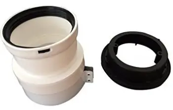 Adapter oxhaku Ariston 60/100 në 80, për kaldaja kondensuese, i bardhë