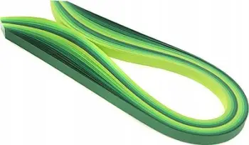 Shirita quilling DP Craft, 10 mm x 50 cm, 100 copë, jeshile