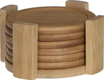 Set nënfiltërash bambu Secret de Gourmet, 6 copë, me qëndrim, natyral