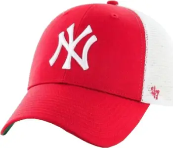 Kapelë trucker 47 Brand York Yankees Branson, rrjetë, e kuqe e bardhë