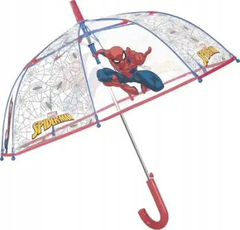 Çadër fëmijësh Marvel Spiderman Mno, automatike, transparente, e kuqe blu