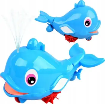 Lodër banjoje balenë ZA0595, mekanizëm me tërheqje, 15 cm, blu