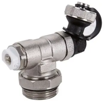 Tee me valvul ajrimi dhe shkarkimi, 1", për kolektorë 1", bronz