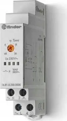 Rele shkallësh Finder 14.81.8.230.0000, 230 V AC, montim në shinë DIN, gri