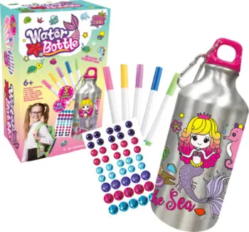 Set kreativ për dekorim shishe uji, Mermaid Diamond Sticker, për fëmijë
