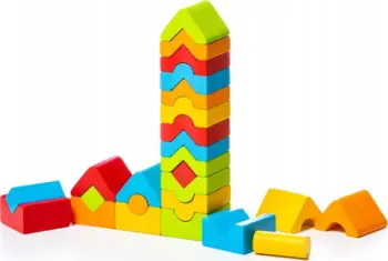 Lodër druri ndërtuese Cubika LD-13, kulla grumbulluese, shumëngjyrëshe