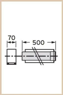 Tub zgjatues Vaillant DN80/125 303202, 0.5 m, për kaldaja kondensimi