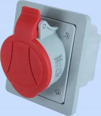 Prizë industriale Elektromet SID, 32A 4P 400V, IP44, e kuqe