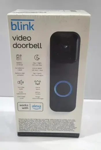 Zile dere inteligjente Blink Video Doorbell, kamerë HD, audio dykahëshe, e zezë