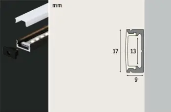 Profil LED Paulmann Aluminum Base, 200cm, për MaxLED, i zi