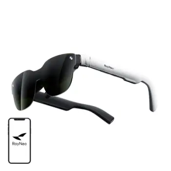 Syze XR RayNeo Air 3s, micro OLED, Whisper Mode 2.0, të zeza