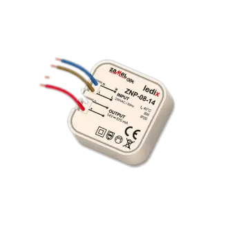 Furnizues LED Zamel ZNP-08-14, 14V DC, 8W, i bardhë