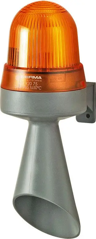 Sinjalizues me dritë dhe sirenë Werma 425.320.75, LED flash, 24V AC/DC, i verdhë
