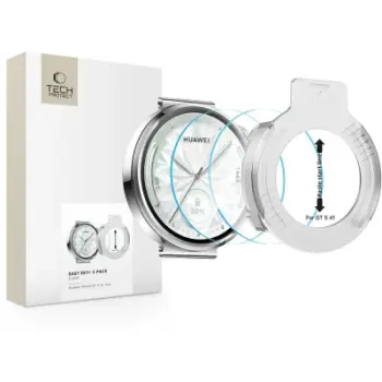 Mbrojtës ekrani Tech-Protect Easy Set+ për Huawei Watch GT 5 41mm, xham i temperuar 2 copë, transparent