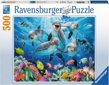 Puzzle Ravensburger Dolphins, 500 pjesë