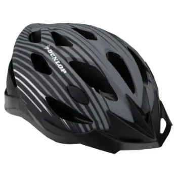 Helmë biçiklete Dunlop MTB R.s, e rregullueshme, e lehtë, gri e zezë