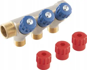 Kolektor sanitar Ferro K5RDW200400, 3/4"x1/2", 4 dalje, metalik