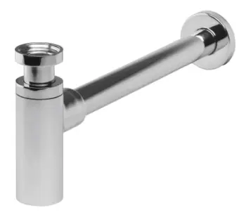 Sifon lavamani FERRO, dizajn i rrumbullakët, tub 320mm, krom