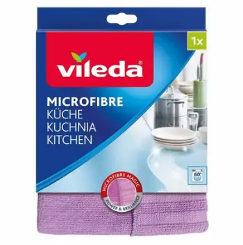 Peshqir kuzhine Vileda Microfibre, pastrim 2 në 1, rozë