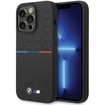 Mbulesë telefoni BMW BMHCP15L22SMPK për iPhone 15 Pro 6.1", silikon, e zezë