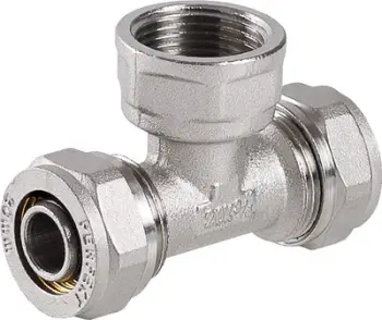 Tee lidhëse për tuba Perfexim 709, 25mm, filetë femër 3/4", plastike