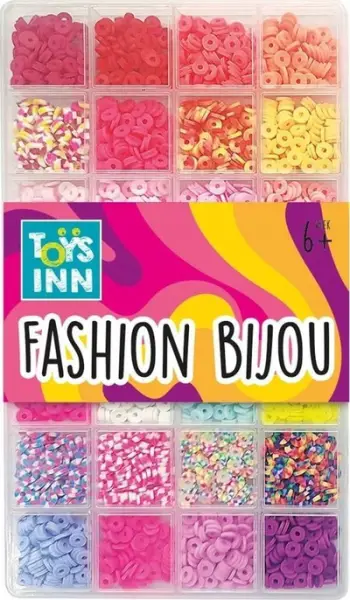 Set rruazash Stnux Clay Beads Pink Color Mix, 24 ngjyra, me litarë, shumëngjyrësh