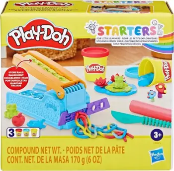 Set lodër Play-Doh Fun Factory Starter Set, 3 kanaçe, aktivitete arti, multingjyrësh