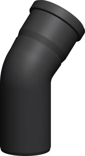 Gyp këndor oxhaku Concept Flue PP, 45°, 60mm, i bardhë