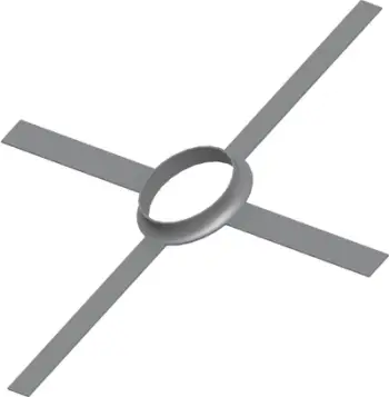 Mbajtëse qendërzuese për tub oxhaku Concept F90540060, 60mm, metalike, gri