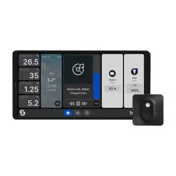 Panel muri smart Shelly Wall Display X2 BL, ekran me prekje, sensor BLU HT, i zi