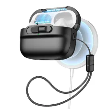 Etui për kufje ESR Pulse HaloLock për AirPods Pro 1/2, MagSafe, me rrip, i zi