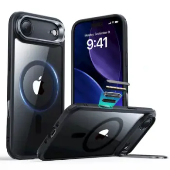 Mbrojtëse me mbajtëse ESR Classic Hybrid Magnetic Case (Camera Control) për iPhone Air, e zezë/transparente